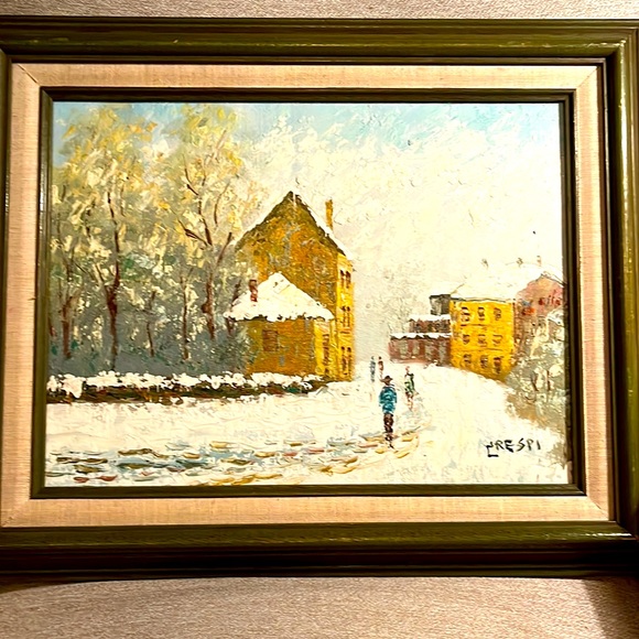 David Crespi Painting 20 by 17 frame size. 16 by 12 painting size. - Picture 1 of 5